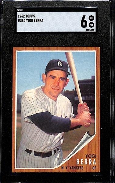 1962 Topps Yogi Berra #360 SGC 6