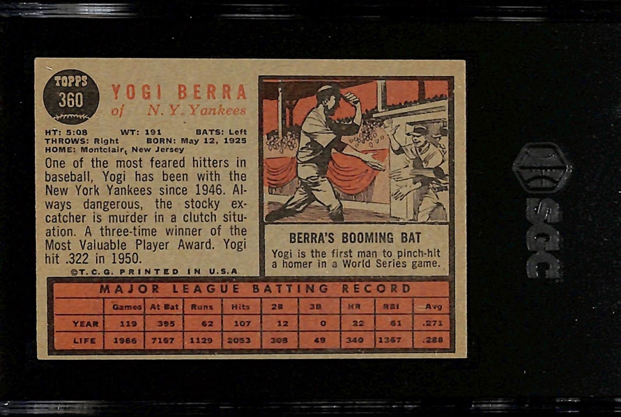 1962 Topps Yogi Berra #360 SGC 6