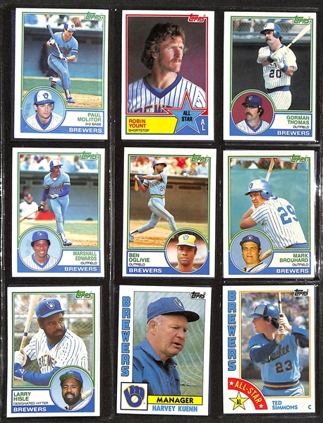 Lot of (9) Topps Baseball Sets from 1981 - 1989 in Albums by Team