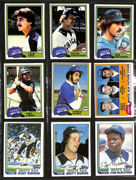 Lot of (9) Topps Baseball Sets from 1981 - 1989 in Albums by Team