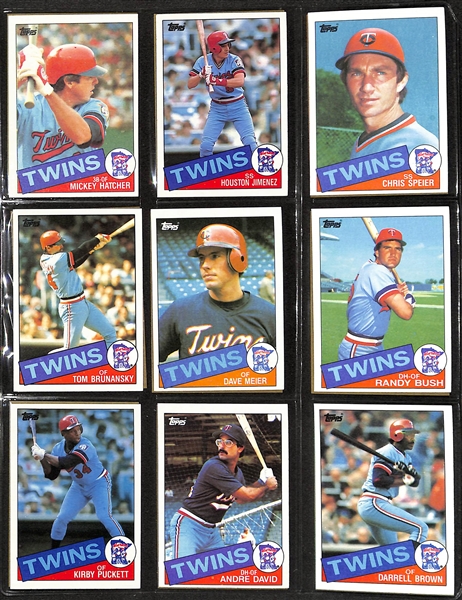 Lot of (9) Topps Baseball Sets from 1981 - 1989 in Albums by Team