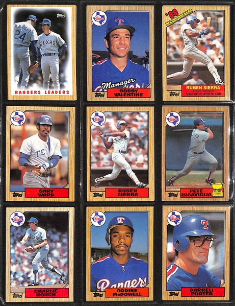 Lot of (9) Topps Baseball Sets from 1981 - 1989 in Albums by Team