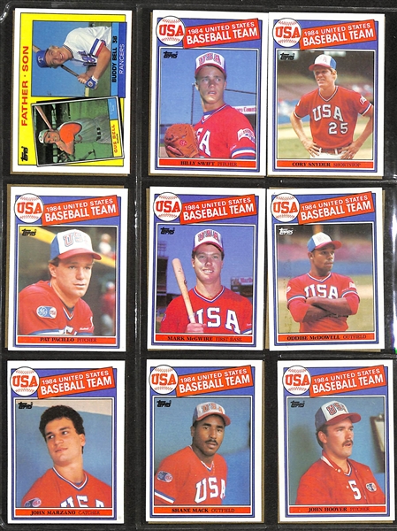 Lot of (9) Topps Baseball Sets from 1981 - 1989 in Albums by Team