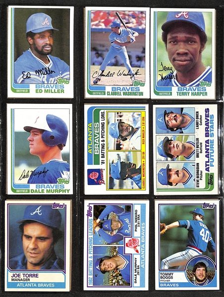 Lot of (9) Topps Baseball Sets from 1981 - 1989 in Albums by Team