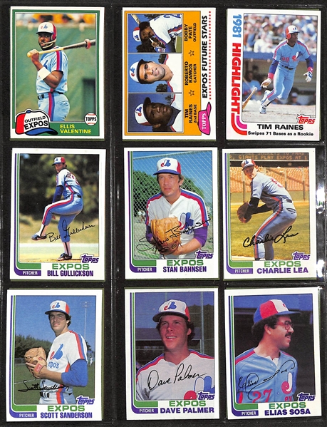 Lot of (9) Topps Baseball Sets from 1981 - 1989 in Albums by Team