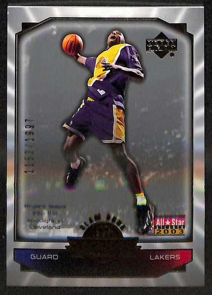 (3) Rare 2003 UD All Star Game Kobe Bryant Slam Dunk Champion Promo Cards - Each Serial Numbered to /1999