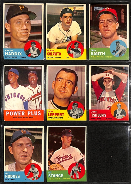 1963 Topps Baseball Partial Set - 516 of 576 Cards - w. #472 Lou Brock SGC 6 & #490 Willie McCovey SGC 6