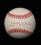 Mickey Mantle Signed Baseball On the Sweet Spot - JSA Auction Letter