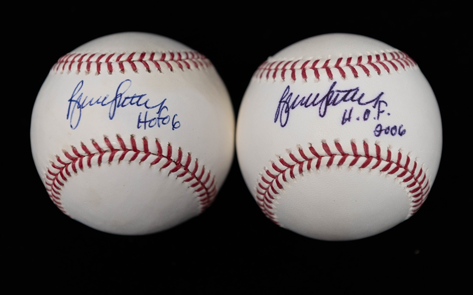 Lot of (2) Bruce Sutter Signed Official Major League Baseballs (HOF 06 and HOF 2006 Inscriptions)