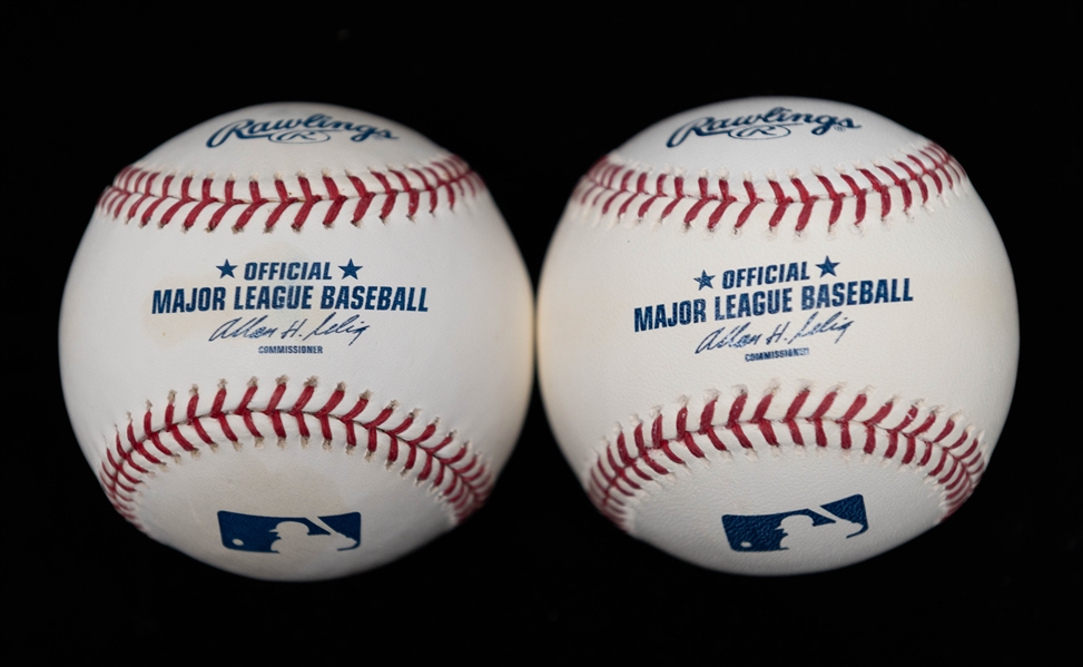 Lot of (2) Bruce Sutter Signed Official Major League Baseballs (HOF 06 and HOF 2006 Inscriptions)