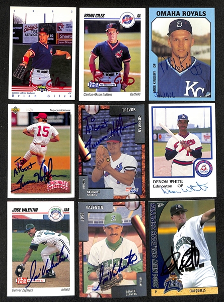 450+ Signed Minor League Baseball Cards w. Jorge Posada, Curtis Granderson, (2) Kevin Youkilis, Dexter Fowler, More (JSA Auction Letter)
