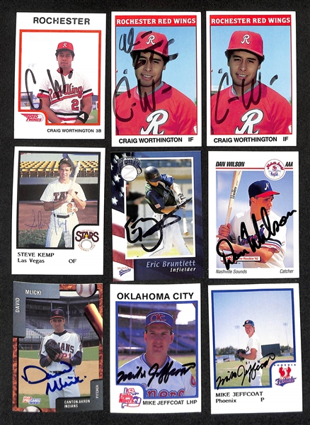 450+ Signed Minor League Baseball Cards w. Jorge Posada, Curtis Granderson, (2) Kevin Youkilis, Dexter Fowler, More (JSA Auction Letter)