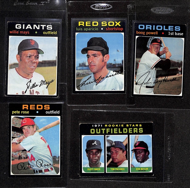Complete 1971 Topps Baseball Card Set - All 752 Cards!  Includes 4 Graded Cards w. Roberto Clemente PSA 4, Richie Allen (SGC 6), Nolan Ryan (SGC 5), & Thurman Munson (SGC 5)