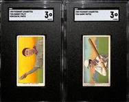 Lot of (2) 1909 T206 Piedmont Cigarettes Horizontal Cards - Harry Pattee & Barney Pelty (Both Graded  SGC  3)