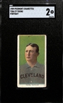 1909 T206 Piedmont Cigarettes Cy Young (HOFer - Portrait) Graded SGC 2 w. Rare Blue Line Color Overprint Above His Name