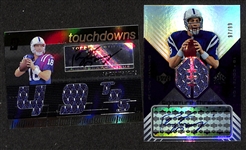 Lot of (2) Peyton Manning Numbered Patch Autograph Cards