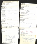 Lot of (100+) Signed Basketball Index Cards w. Nat Clifton, Willis Reed, George Raveling, Dolph Schayes, and more (+JSA Auction Letter)