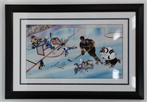 Framed "Goal, Lemieux!" Mario Lemieux Looney Tunes Signed Print 285/350 