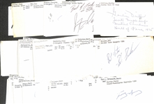 250+ Mostly Hockey-Related Signed Index Cards w. Gordie Drillon, Brad Park, Joe Sakic, Jeremy Roenick, Barry Melrose, Theoren Fleury, + (JSA Auction Letter)