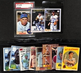 Lot of (12) Sports Cards Inc. 1968 Topps Gil Hodges (PSA 7) and (2) Autographed Cards (Jaromir Jagr & Gaylord Perry) - JSA Auction Letter