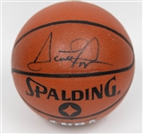 Scottie Pippen Signed Spalding Official NBA Basketball (Includes JSA Sticker) - Boldly Signed in Black Sharpie