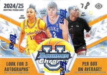 2024-25 Bowman Chrome University Basketball Sealed Breaker Delight Box (3 Autographs per Box) - Look for Cooper Flagg 1st Chrome Rookies & Rookie Autographs! 