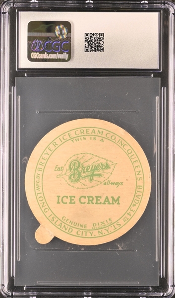 1938 Dixie Lids Bronko Nagurski - Breyers Ice Cream Ad Back CGC 4