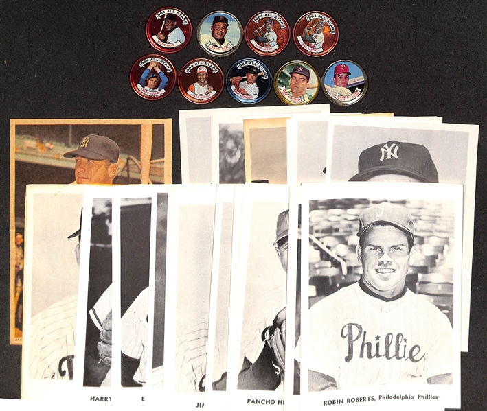  Lot of (9) 1964 Topps Coins w. (2) Willie Mays & (2) Hank Aaron