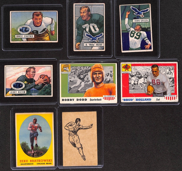  Lot of (18) 1950s Mixed Football Cards w. 1957 Topps Chuck Bednarik