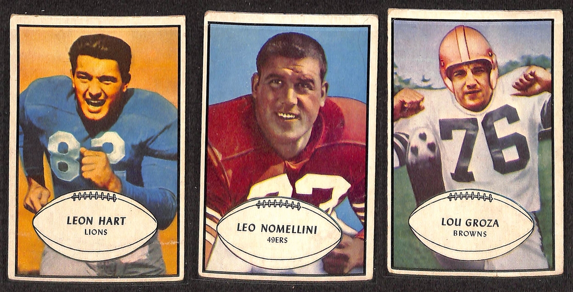  Lot of (40) Different 1953 Bowman Football Cards w. Otto Graham