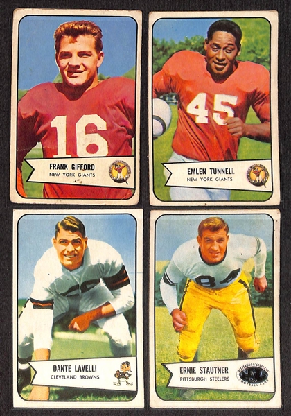  Lot of (80) 1954 Bowman Football Cards w. Norm Van Brocklin