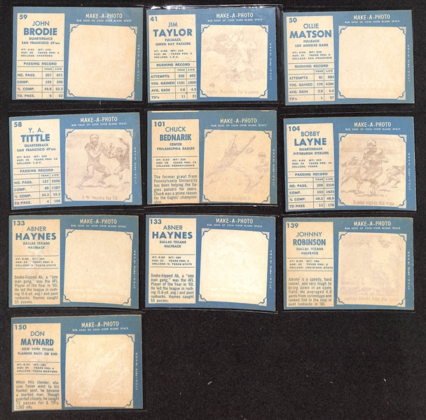  Lot of (100) 1961 Topps Football Cards w. John Brodie Rookie Card