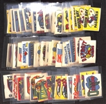  Lot of (85) Assorted 1961 Topps Pro & College Flocked Stickers - No Tabs -  w. (3) Green Bay Stickers