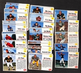  Lot of (60) Different 1962 Post Football Cards w. Fran Tarkenton Rookie Card