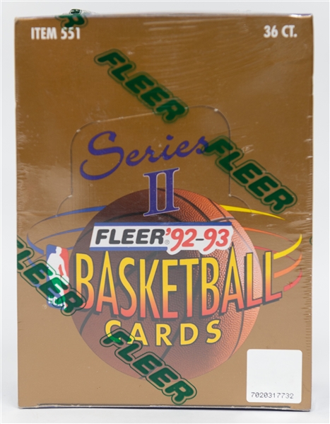 Lot of (4) Sealed Wax Boxes - 1988 Donruss Baseball, 1992-93 Fleer Basketball Series 2 (Shaquille O'Neal Rookie Potential), 1989 Donruss Baseball, 1993 Topps Baseball