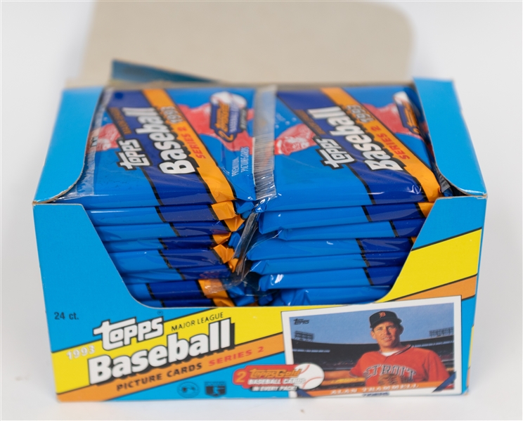 Lot of (5) Topps Wax Boxes - 1989 Baseball, 1988 Baseball, 1993 Baseball, 2007 Football Blaster, 2007 Series 2 Baseball Blaster, (2) 1989 Jumbo Packs, 1988 Jumbo Pack