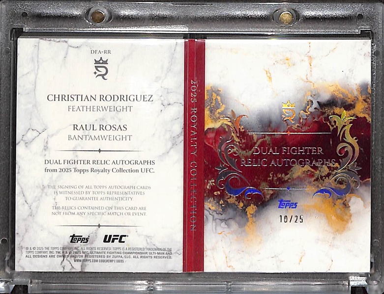 2025 Topps Royalty Collection Rodriguez/Rosas Dual Fighter Relic Autographs Booklet #/25