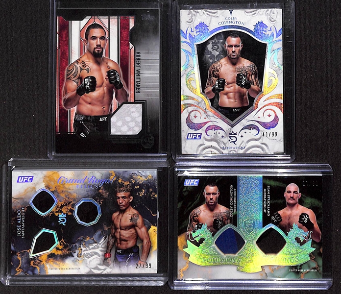 Lot of (9) 2025 Topps Royalty & 2025 Topps Knockout UFC Cards w. Robert Whittaker Relic & Colby Covington #/99