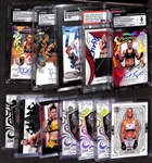 Lot of (5) Graded & (7) Non-Graded Female UFC Cards w. Raquel Pennington Auto Gold #/10 CGC 9