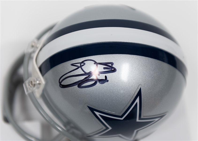 Emmitt Smith Signed Mini Dallas Cowboy Football Helmet (JSA COA)