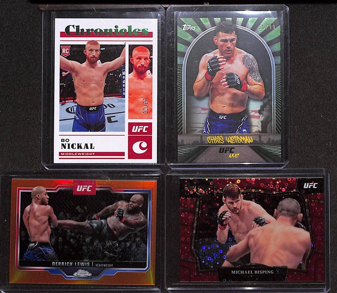 Lot of (32) Serial #'d UFC Cards w. 2023 Bo Nickal Rookie Card #/99