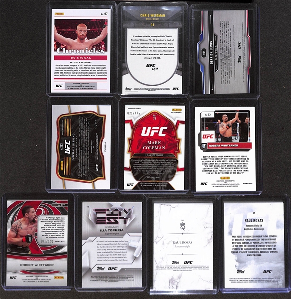Lot of (32) Serial #'d UFC Cards w. 2023 Bo Nickal Rookie Card #/99