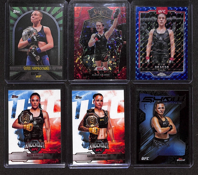 Lot of (35) Serial #'d UFC Cards w. 2024 UFC NYC Rose Namjunas #/99