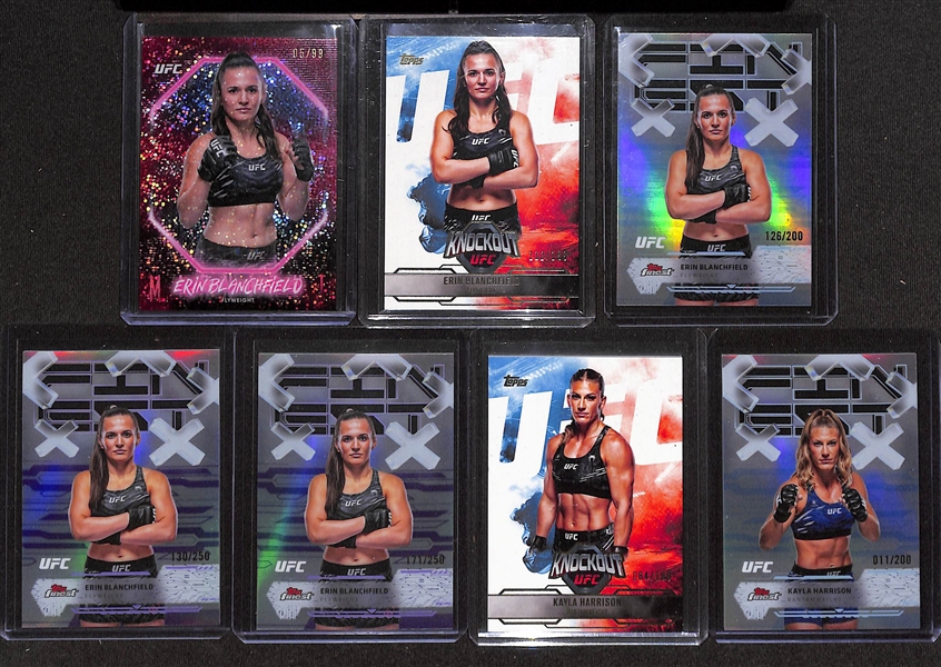 Lot of (35) Serial #'d UFC Cards w. 2024 UFC NYC Rose Namjunas #/99