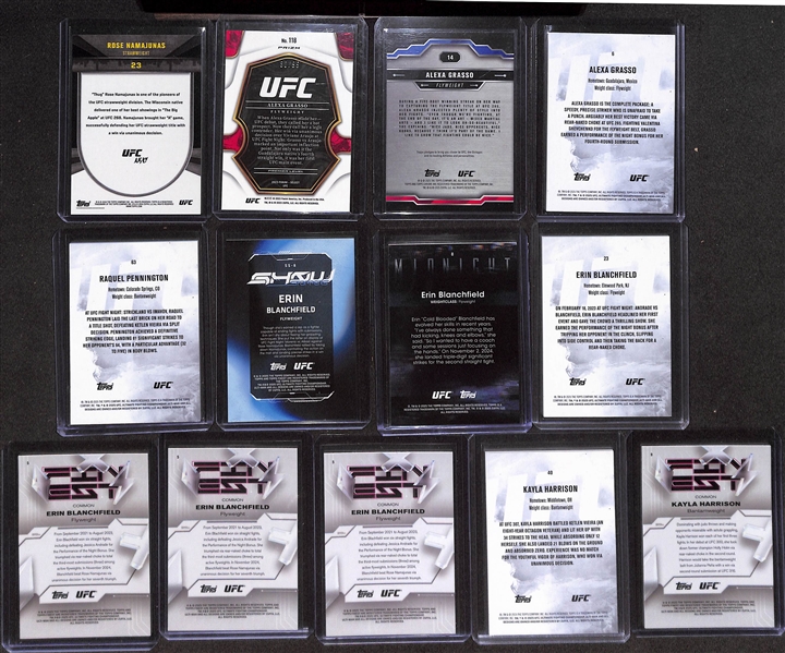 Lot of (35) Serial #'d UFC Cards w. 2024 UFC NYC Rose Namjunas #/99