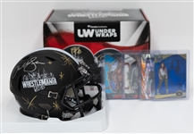 WWE Diva Lot w. Charlotte Flair Signed Mini Helmet #1/1 Fanatics COA & (4) Numbered Cards