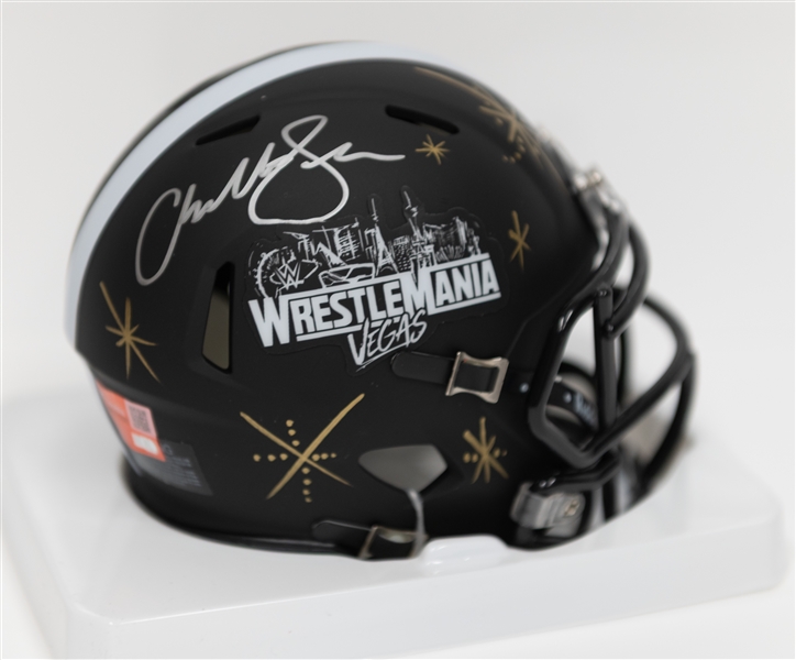 WWE Diva Lot w. Charlotte Flair Signed Mini Helmet #1/1 Fanatics COA & (4) Numbered Cards