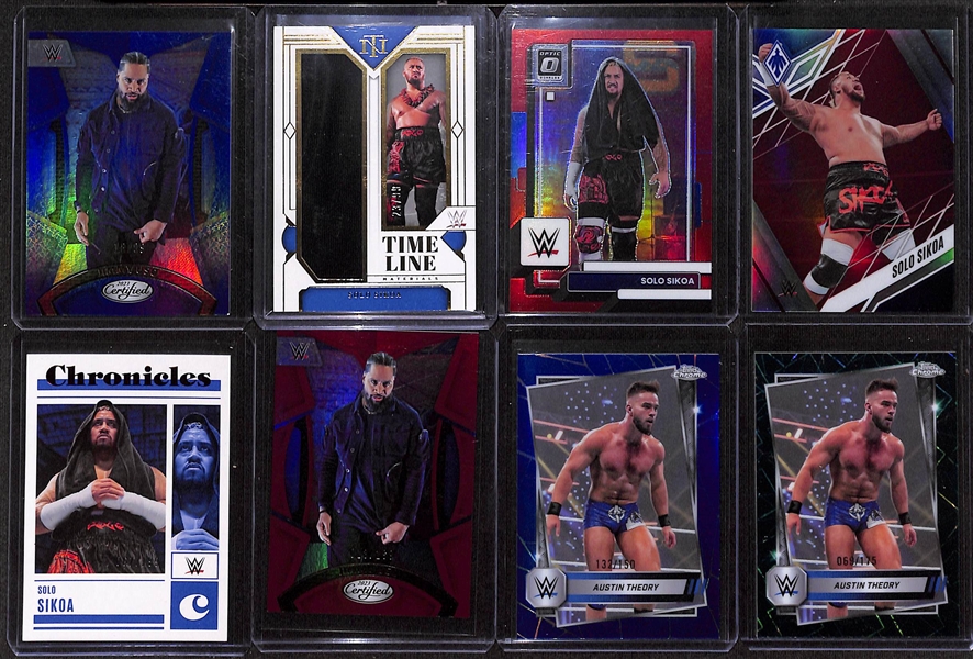 Lot of (23) Serial Numbered WWE Cards w. Cody Rhodes & Seth Rollins