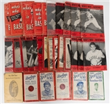 Lot of (25) 1922-61 Whos Who In Baseball Magazines & (5) Sporting News Pamphlets (1936-1940)