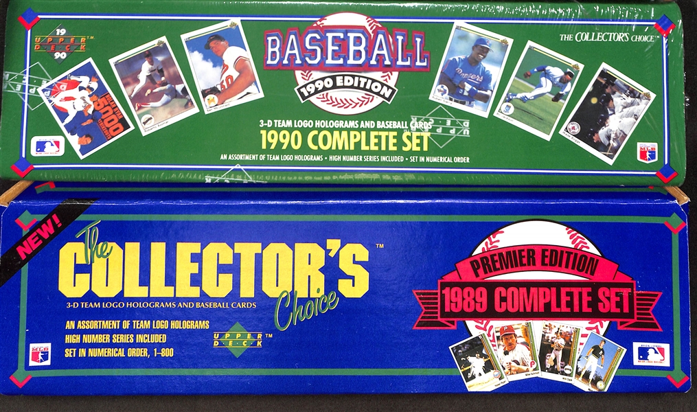 1989 & 1990 Upper Deck Complete Sets w. 1989 UD Ken Griffey Jr RC & Randy Johnson RC